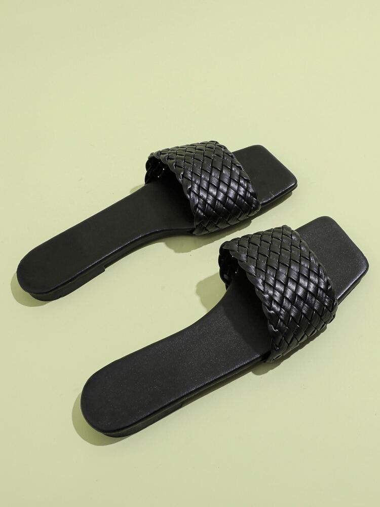 Braided Wide Fit Slide Sandals | SHEIN