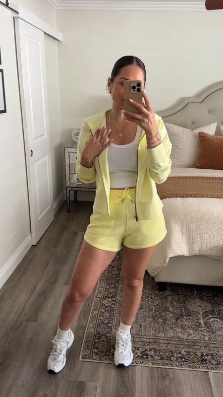 Obsessed is an understatement! I love this shorts set!! Comes in several colors and sizes .  Wearing a medium in jacket and XS im shorts 

#LTKFindsUnder50 #LTKU #LTKStyleTip