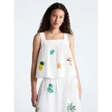 Free Assembly Women's and Women’s Plus Embroidered Cotton Square Neck Top, Sizes XS-4X | Walmart (US)