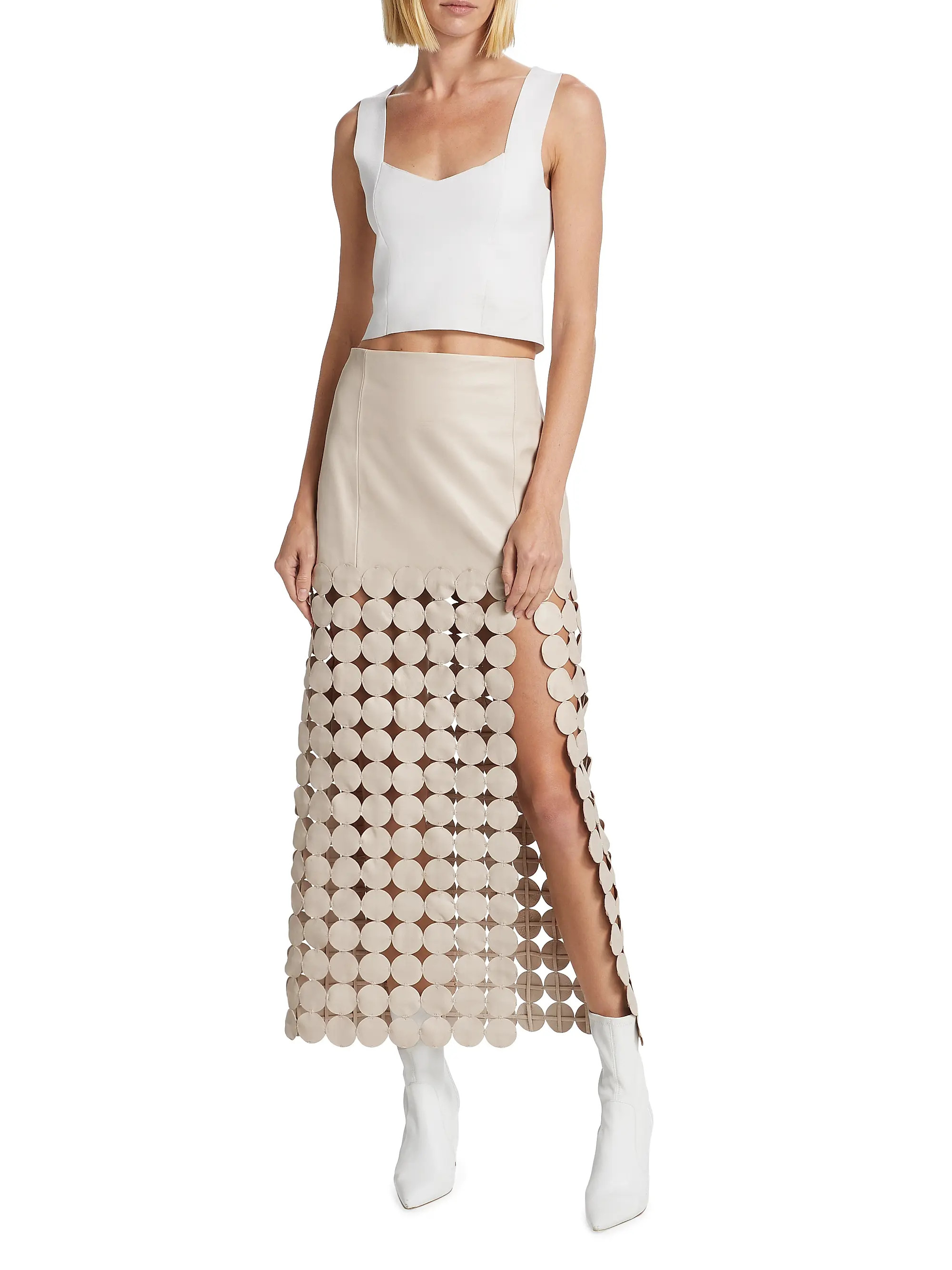 Kali Multi Circle Leather Maxi Skirt | Saks Fifth Avenue