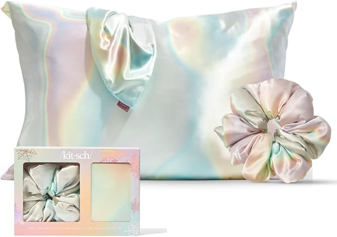 Kitsch Well Rested Satin Pillowcase with Zipper for Hair & Skin | Softer Than Silk, Machine Washa... | Amazon (US)