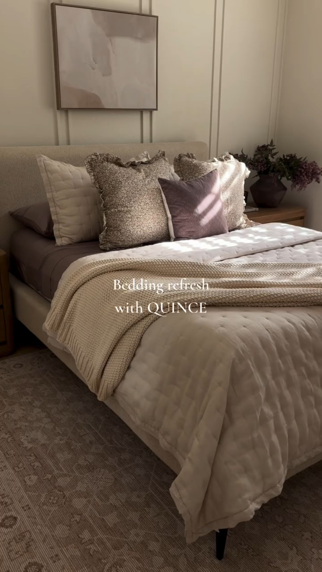 Nothing like a cozy, freshly made bed on a rainy day 🛌 🌧️ 
These bamboo sheets are so soft and breathable, and the European linen quilt adds that relaxed, lived-in layer I love.

Featured: 
Bamboo Sheet Set color stone
European Linen Dream Quilt Set color sand
 
#quincepartner @onequince  

#LTKHome #LTKU #LTKmorningroutine