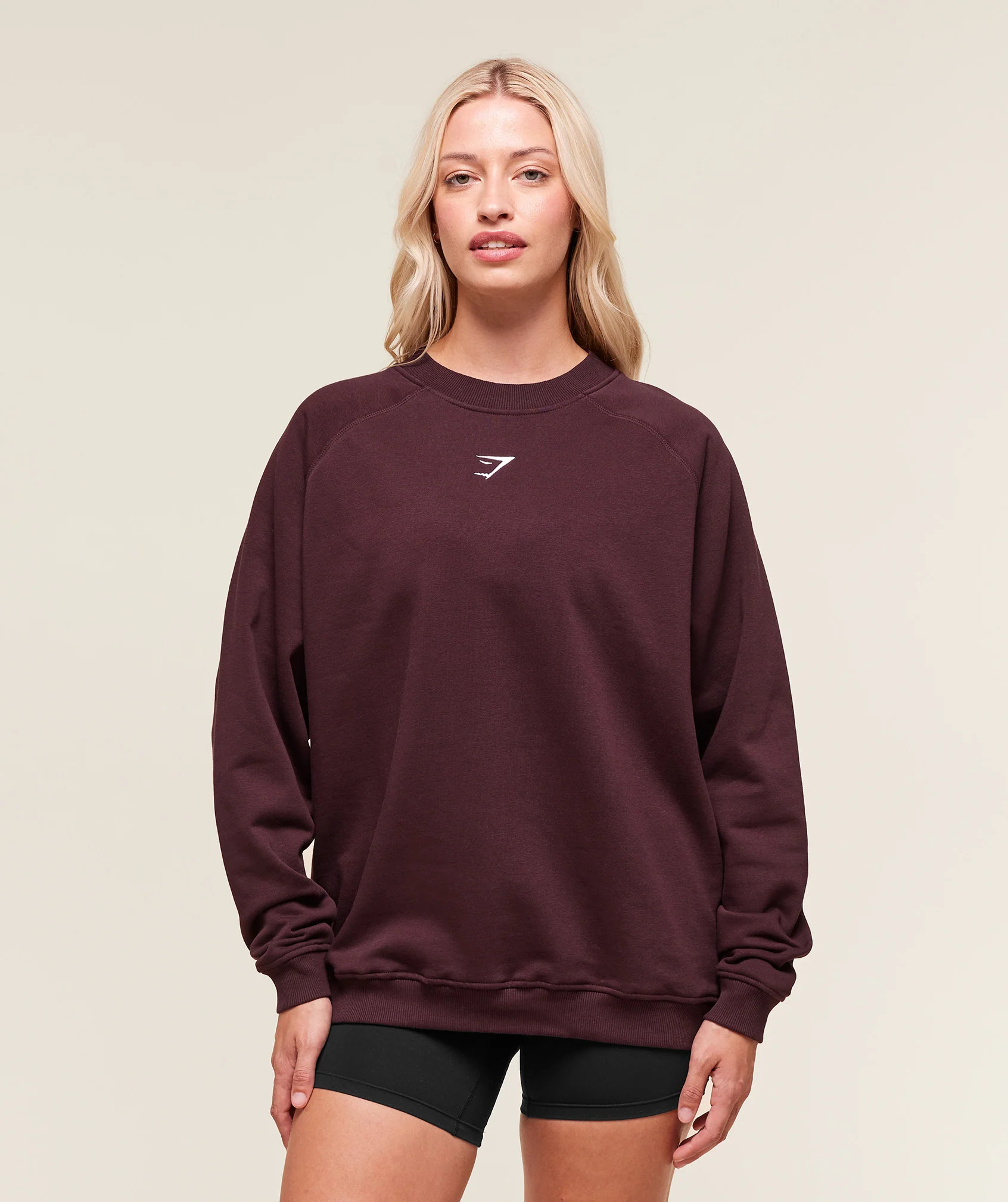 Gymshark Training Oversized Fleece Sweatshirt - Cherry Purple | Gymshark US