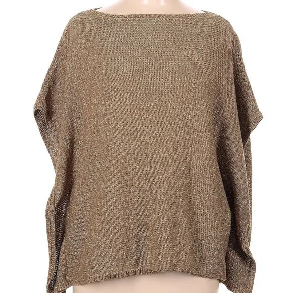 Lauren Ralph Lauren gold sweater poncho size M women's EUC | Poshmark