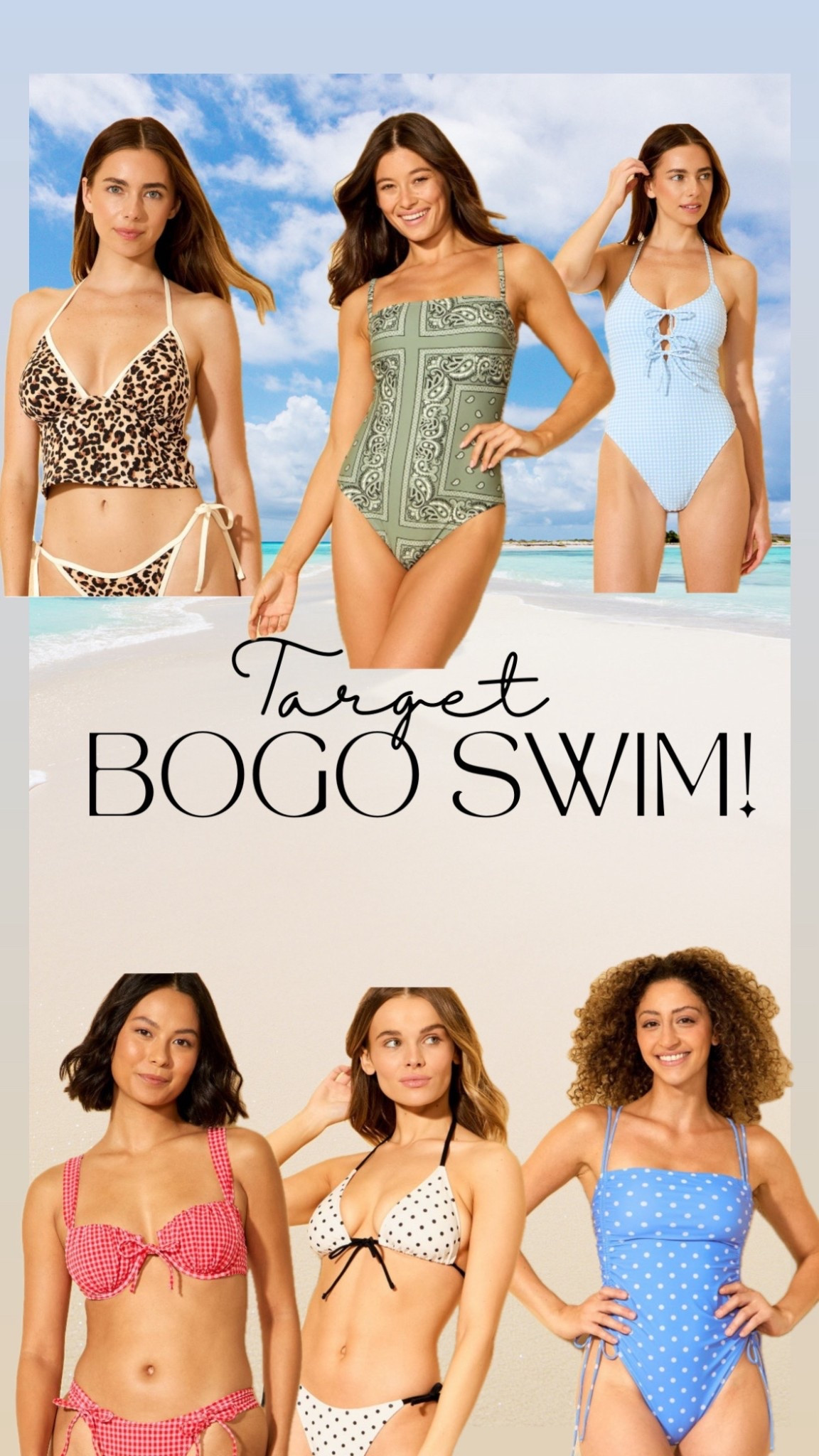 So many adorable new Target swimmies! And they are BOGO right now! I ordered the one piece gingham in an XS and they have the cutest matching skirt I got for 50% off! #target #targetfinds #targetswim #swimsuits 