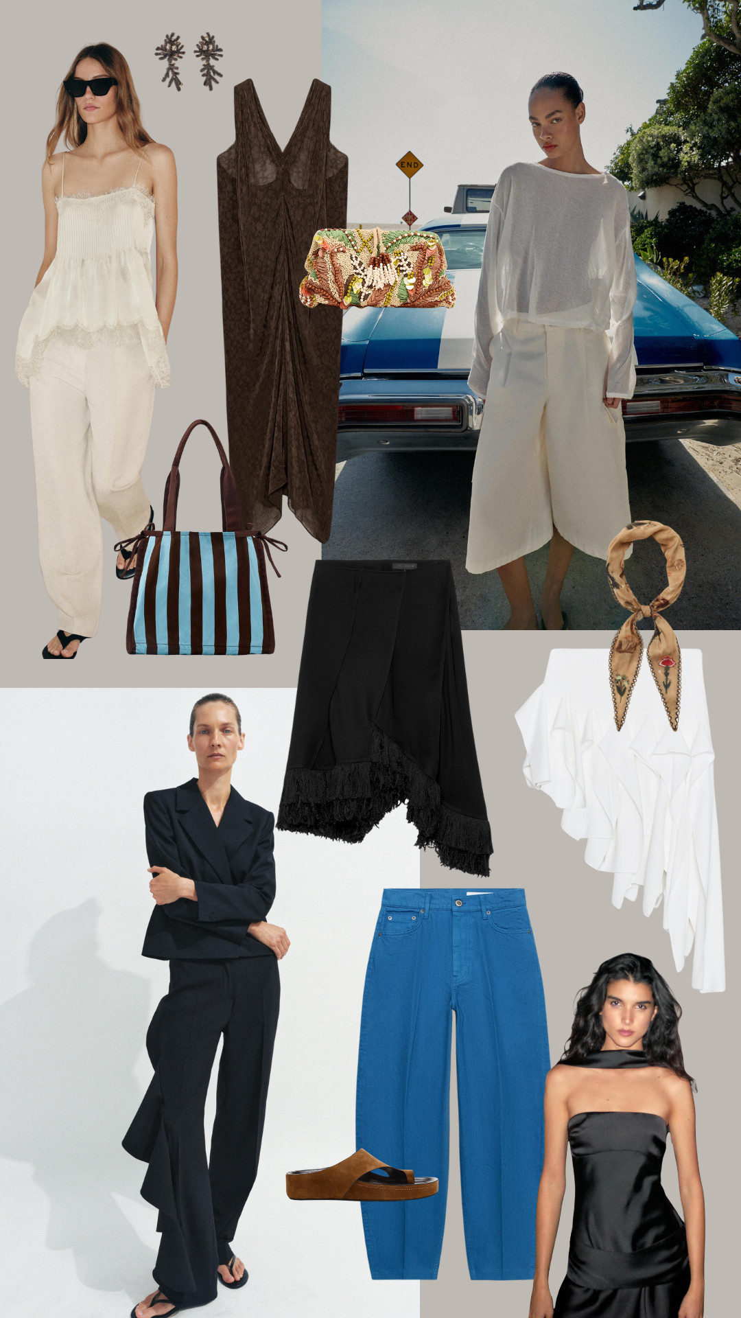 My Zara New In Faves
Ruffel Skirt, striped shopper bag, cobalt blue, jorts, brown outfit, sandals, beach outfit  

 #LTKuk #LTKspring #LTKeurope