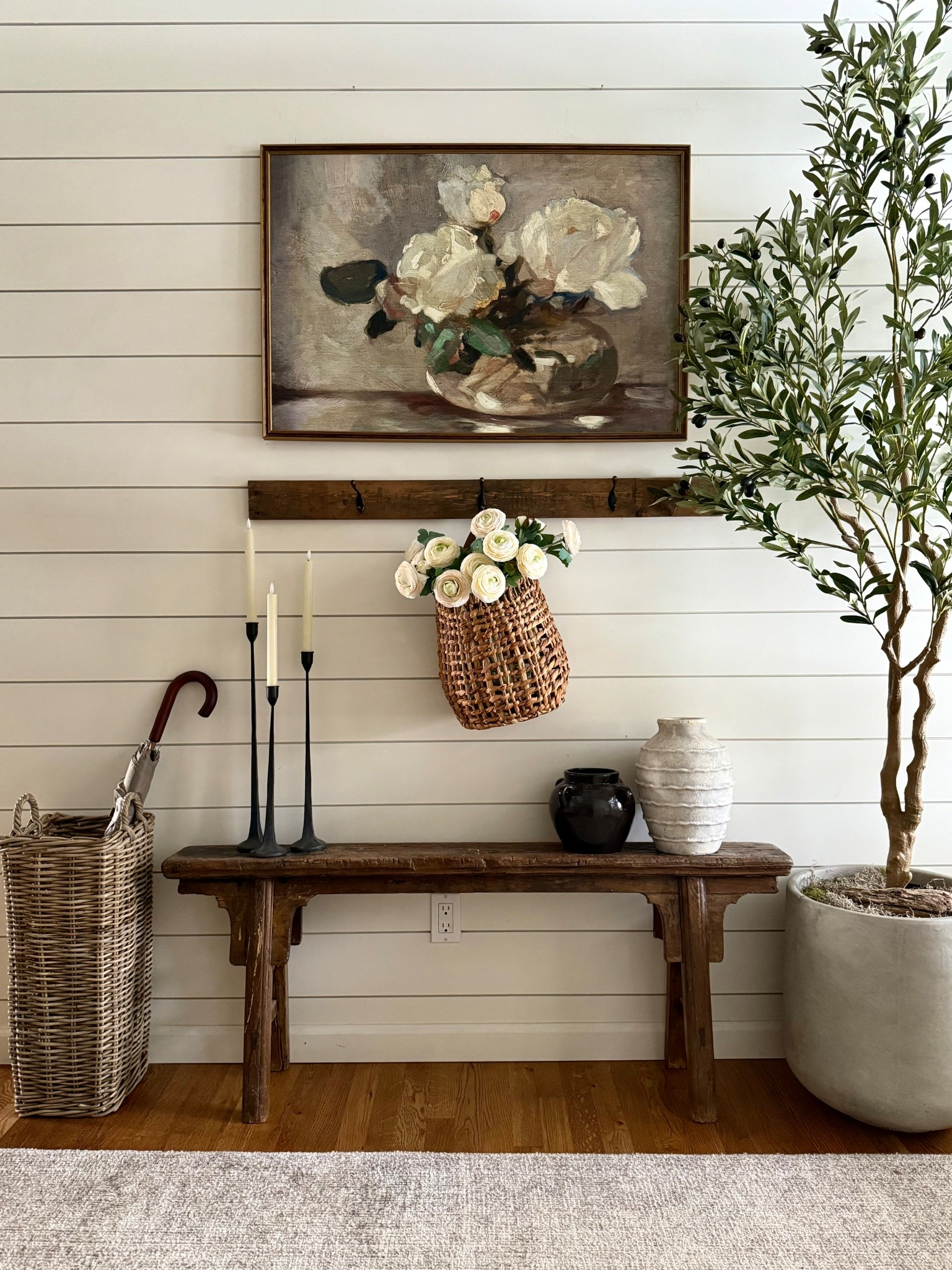 Warm and inviting entryway. 