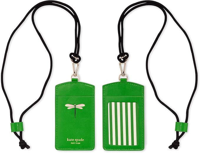 Kate Spade New York ID Badge Holder with Lanyard, Vegan Leather Slim Card Wallet, Name Tag Case f... | Amazon (US)