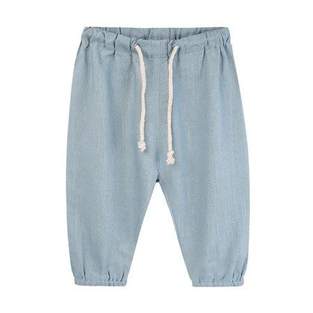 Children s Cotton And Linen Trousers Spring And Summer Thin Boys And Girls Linen Pant Baby Harem Pan | Walmart (US)