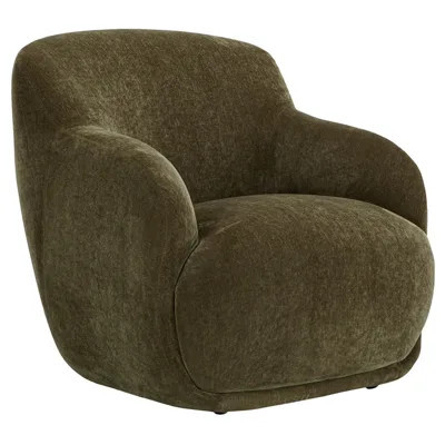 Steven Modern Classic Olive Green Velvet Arm Chair | Kathy Kuo Home