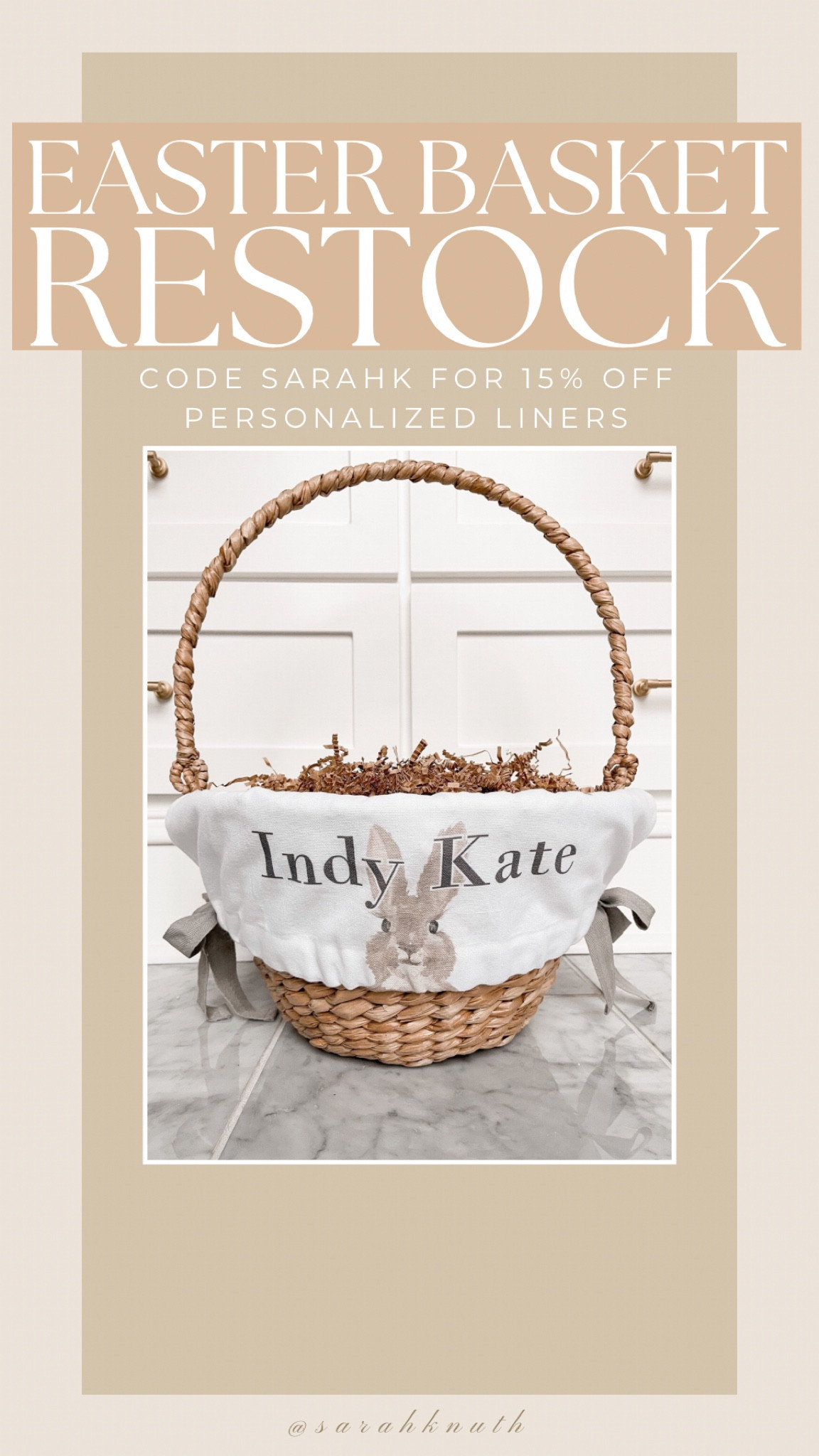 Personalized Easter baskets 
Use code: SARAHK FOR 15% 

#LTKFindsUnder50 #LTKSaleAlert