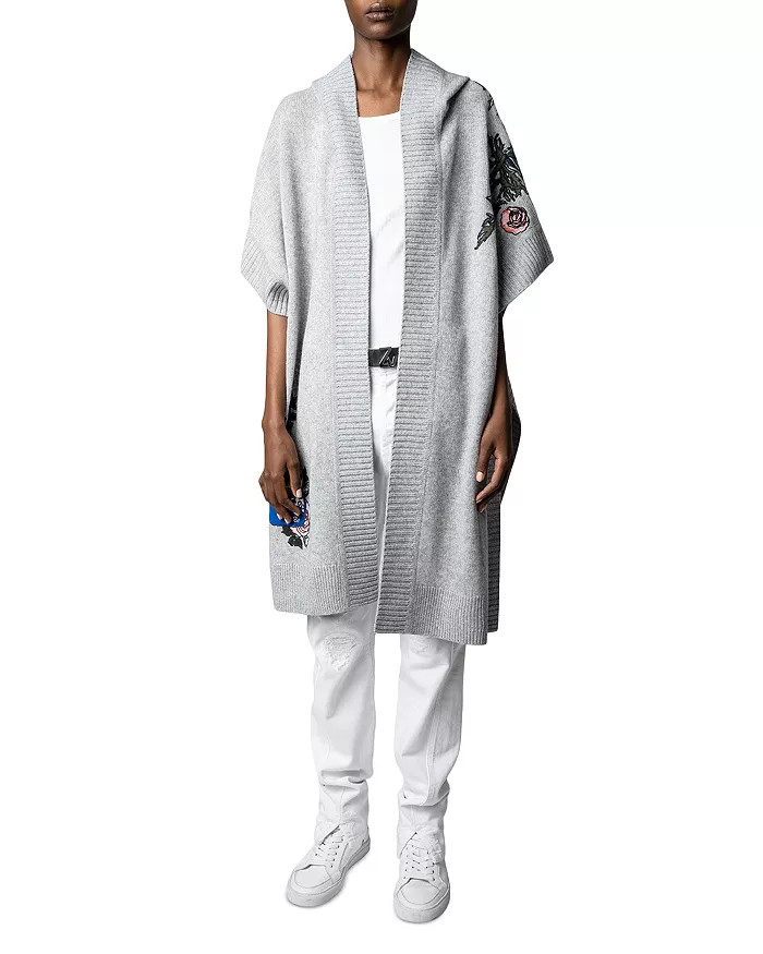 Inna Cashmere Embroidered Hooded Cardigan | Bloomingdale's (US)