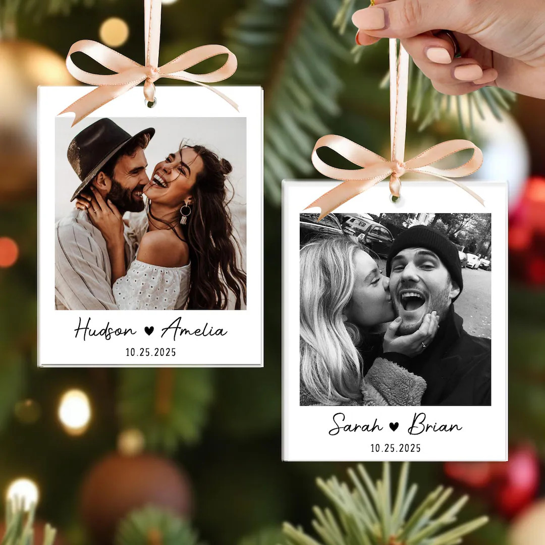 Custom Couple Photo Ornament, Couple Polaroid Ornament, Personalized Photo Ornament 2025, Newlywe... | Etsy (US)
