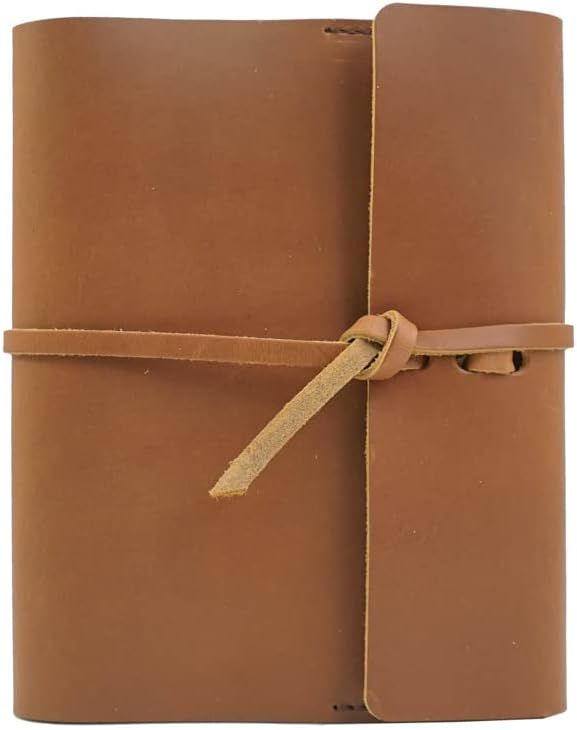 Large Refillable Leather Notebook Journal Diary, Handmade in the USA by Rustico, Top Grain, Lined... | Amazon (US)