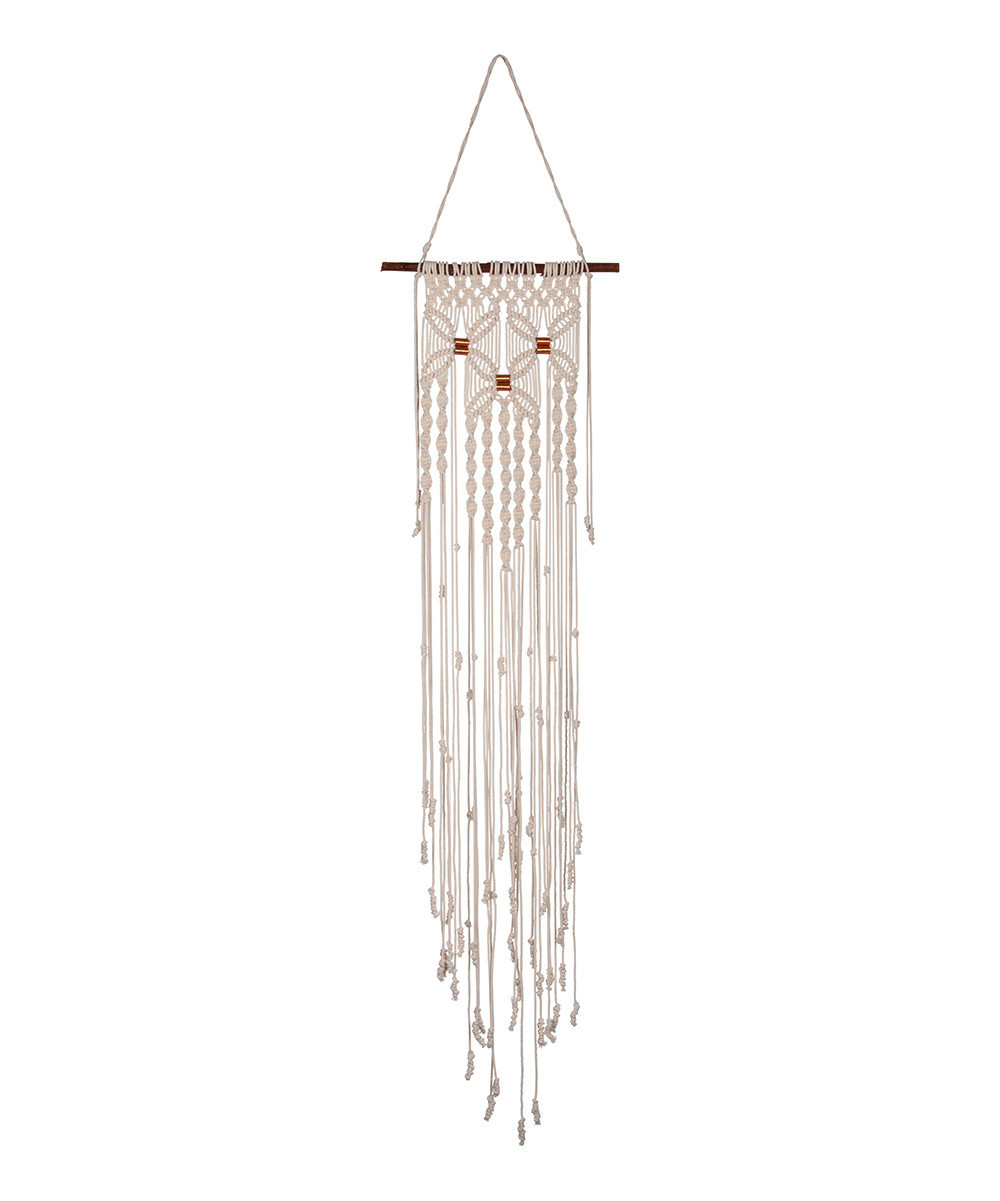 Solid Oak Craft Kits - Ivory & Coppertone Floral Macrame DIY Wall Art | Zulily