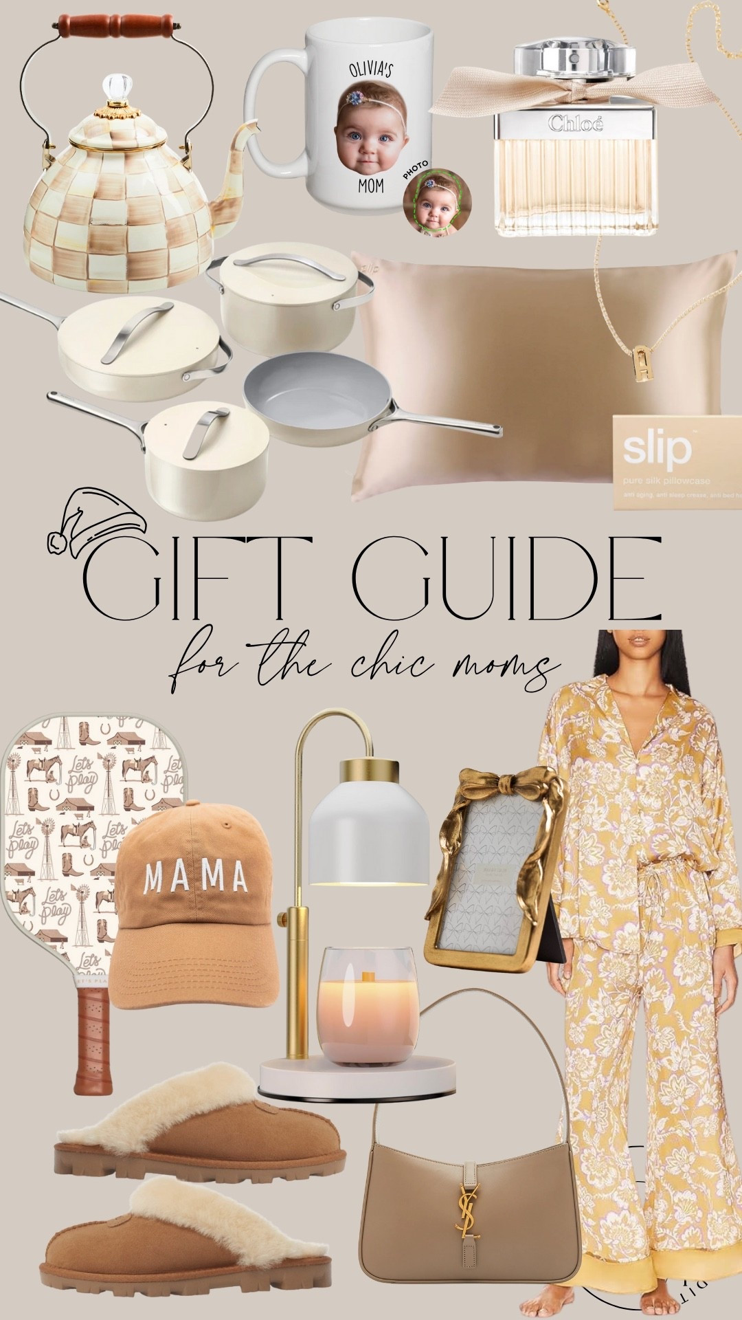 Gift guide for the chic mamas on your list! These gifts are great for new moms/expecting mamas and all the lovely ladies in your life. This Caraway cookware set is on MAJOR sale right now and same with the Chloe perfume and Slip silk pillowcase on sale at Sephora which ends today!

Use code CHICTOME for 10% off st Type League Press for the custom mug! 

#LTKmomlife #LTKHoliday #LTKGiftGuide