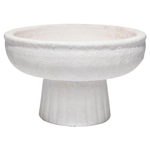 Ara Coastal White Ceramic Textured Decorative Vase - Small | Kathy Kuo Home