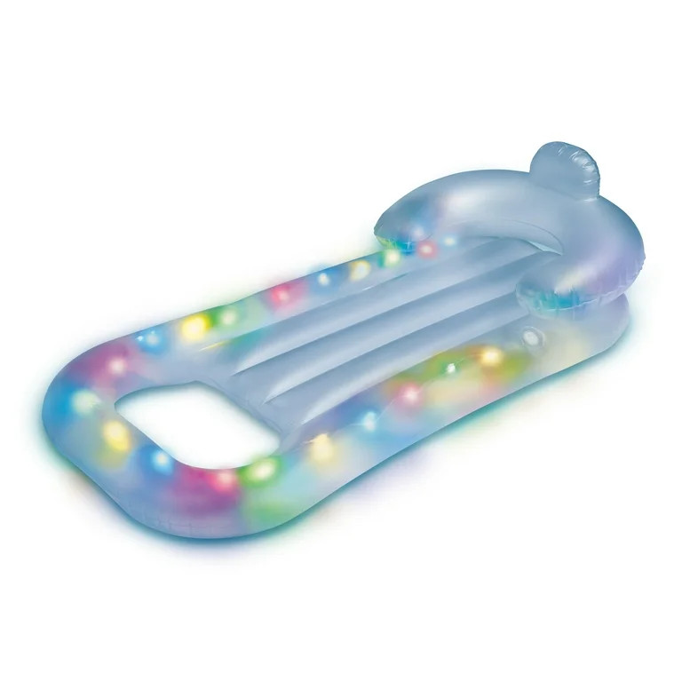Bluescape LED Pool Lounge \u2013 Inflatable Light-Up Floating Lounger with Waterproof Color-Chang... | Walmart (US)
