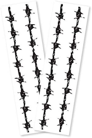 Barbed Wire Armbands Temporary Tattoos (2-pack) | Skin Safe | MADE IN THE USA| Removable | Amazon (US)