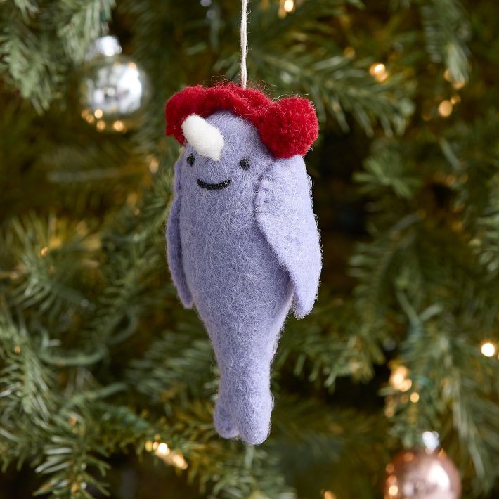 Felt Narwhal Ornament | West Elm (US)