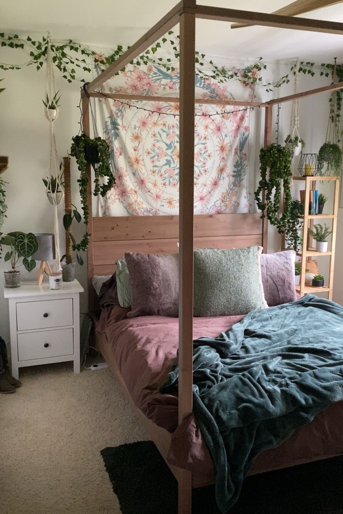 Wood frame canopy bed 

Bedroom, teen, home decor 

#LTKhome #LTKfamily #LTKsalealert