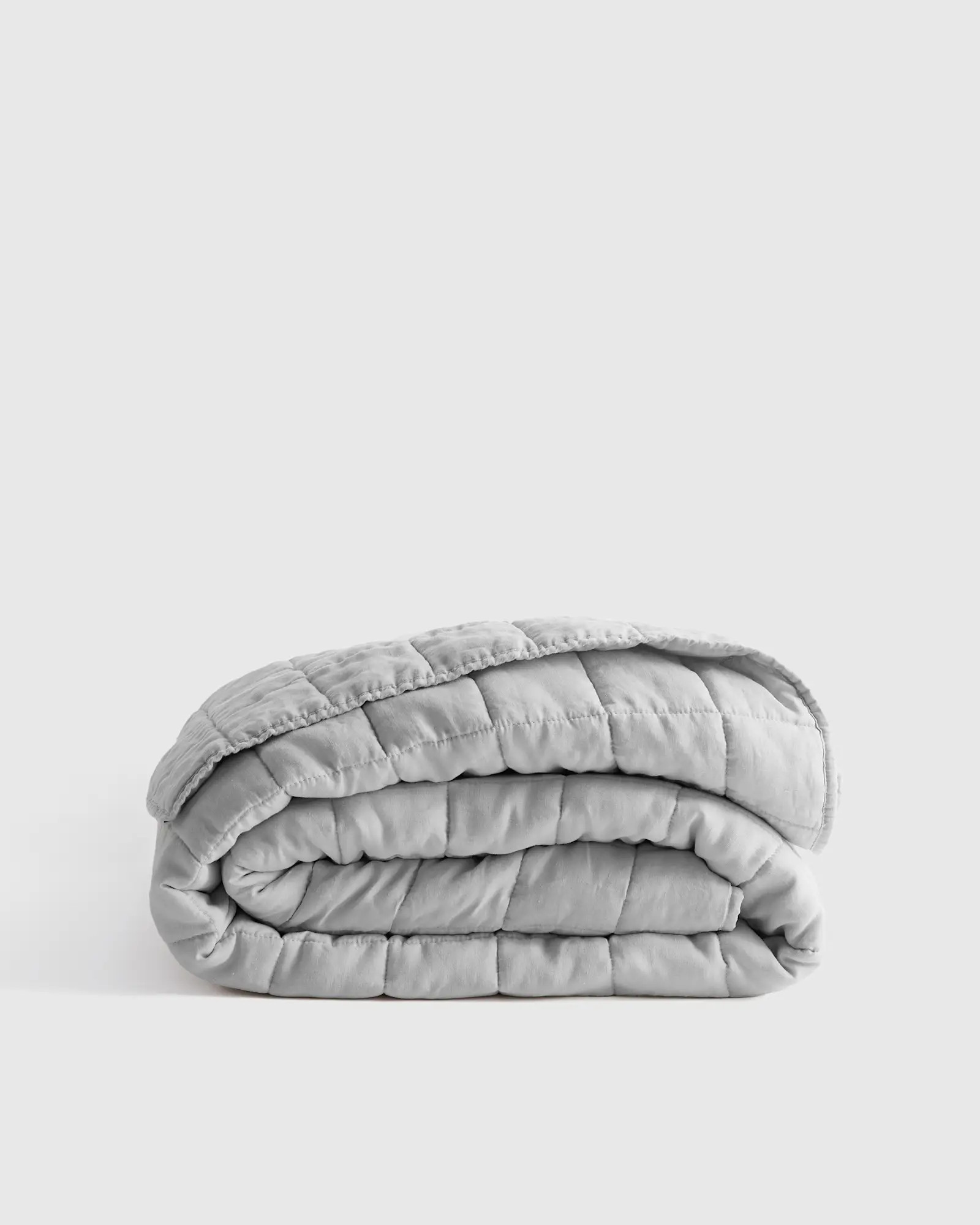 Linen Quilt in Light Grey | Quince