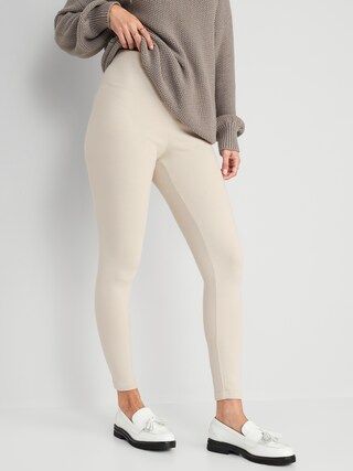 High-Waisted Fleece-Lined Leggings for Women | Old Navy (CA)