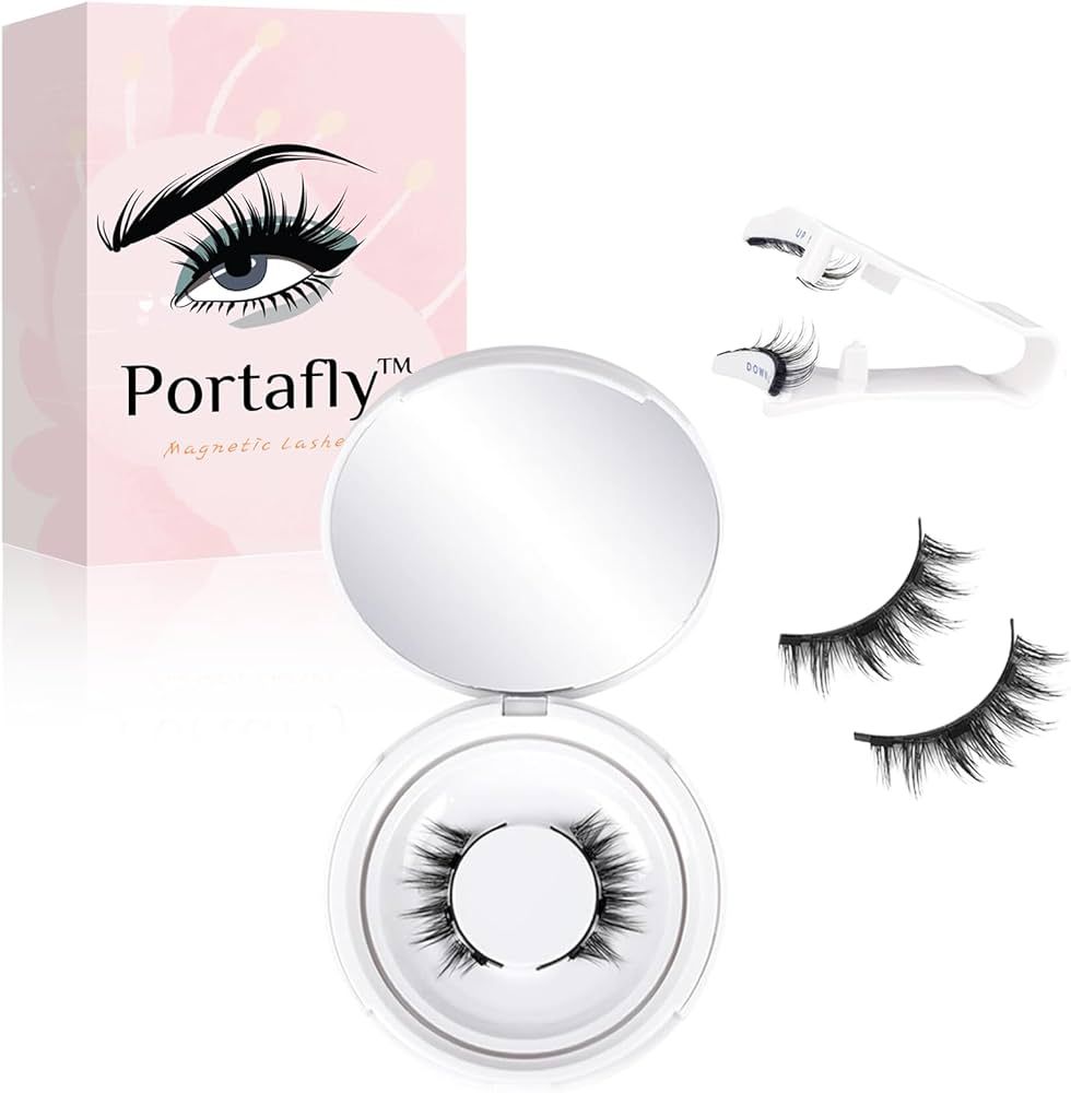 Portafly™ Magnetic Lashes,Magnetic Eyelashes with Applicator,No Glue Needed Eyelashes with Magn... | Amazon (US)