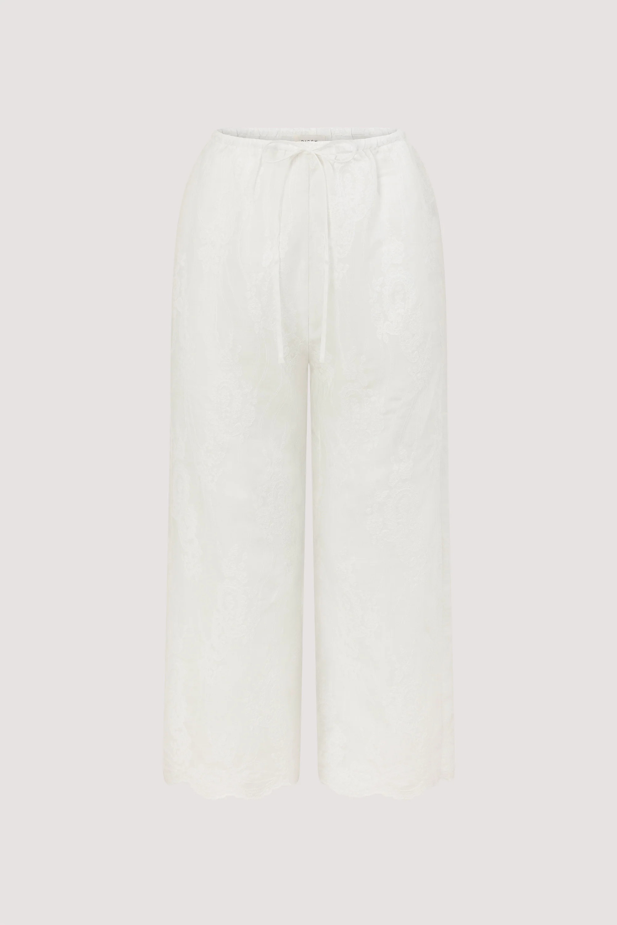 CORDELIA WHITE CROPPED RAMIE PANT | DISSH