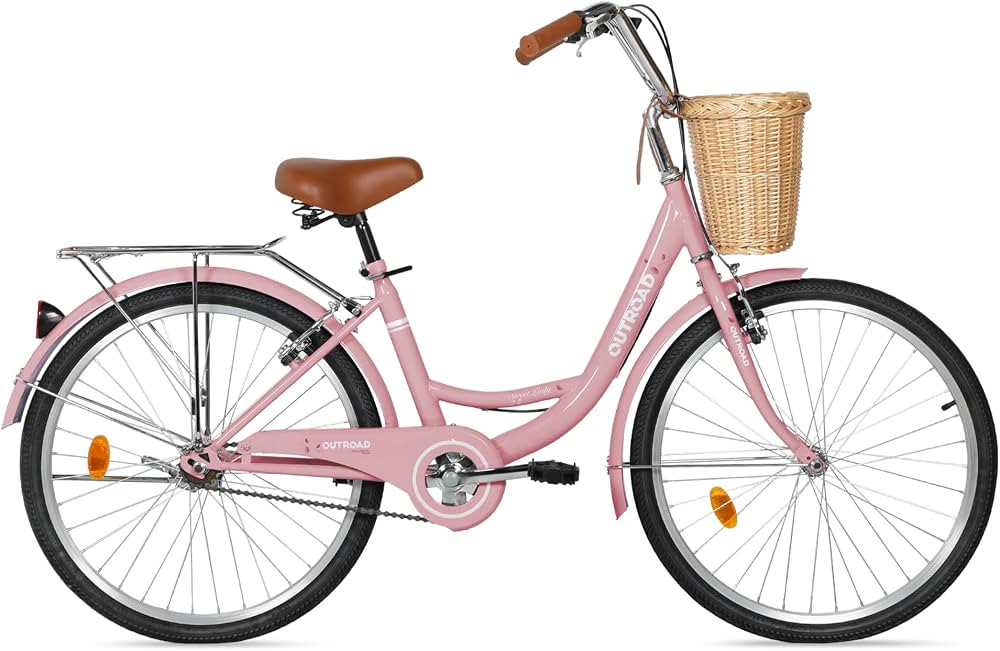 Max4out Women Bike Beach Cruiser Bike for Adult, 24 & 26 Inch Comfort Bikes with Rattan Front Bas... | Amazon (US)