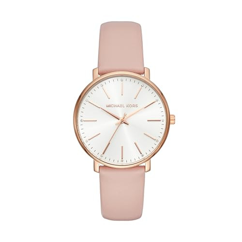 Michael Kors Watch for Women, Pyper Three-Hand Blush Leather Women's Watch | Amazon (US)
