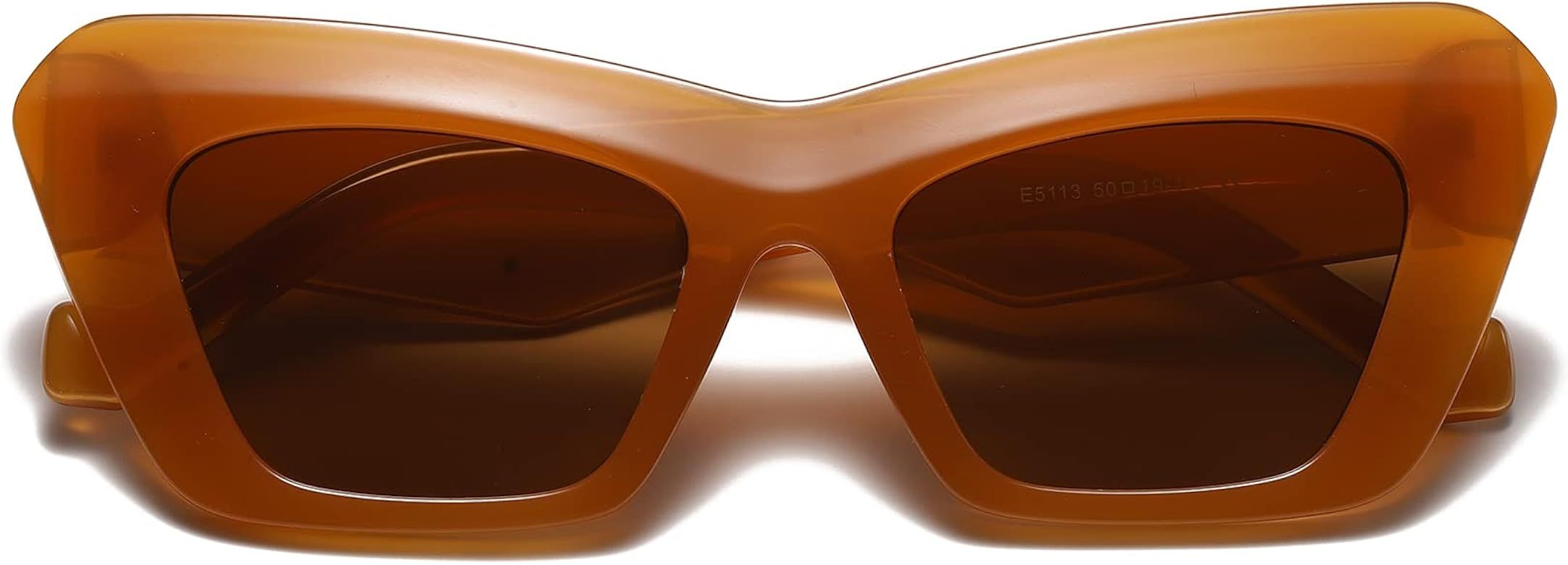 AIEYEZO Modern Cateye Sunglasses for Women Retro Square Cat Eye Shaped Sun Glasses with Stylish Face | Amazon (US)