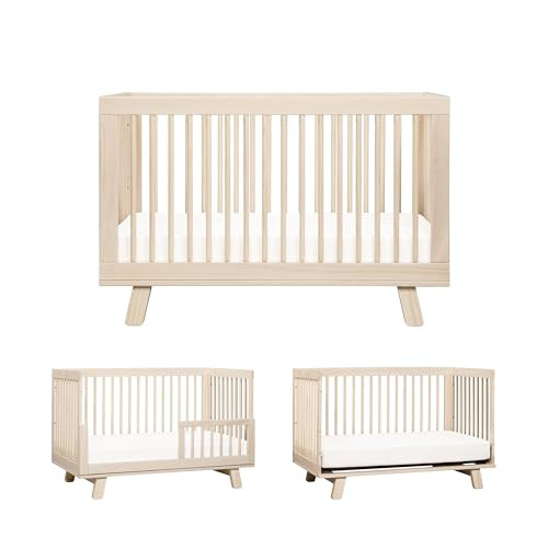 Babyletto Hudson 3-in-1 Convertible Baby Crib - GREENGUARD Gold Certified - Convertible Crib to Toddler Bed and Daybed - Baby Bed with 4 Adjustable Heights - Wooden Crib - Washed Natural | Amazon (US)