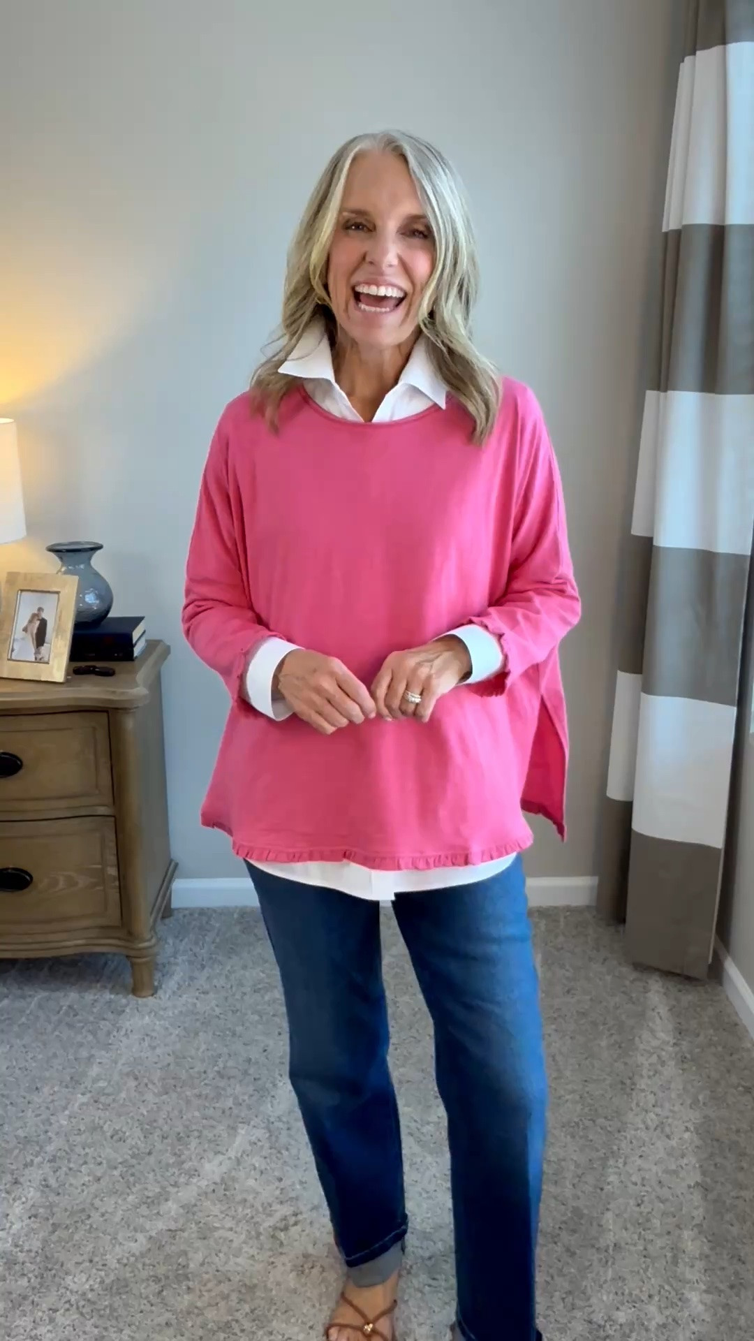 Oh so good. Such a great tee for year round. Wear alone or layered. I’m wearing the petite size. @MERSEA

#LTKdayinmylife #LTKOver40 #LTKgrwm