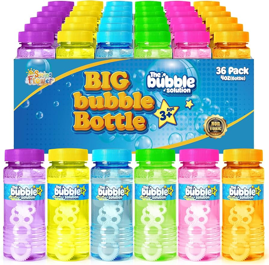 36 Pcs Bubble Bottles with Wand,Bubbles Party Favors for Kids,Summer Toys, Blow Bubbles Solution ... | Amazon (US)