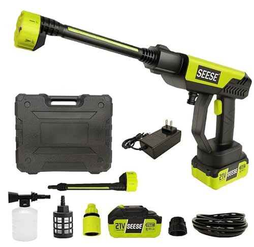 Cordless Pressure Washer Gun: 1000 PSI Portable Electric Washer for Vehicle, Driveway & Deck - Ergonomic Handle Design with 30min Runtime & 6-in-1 Nozzle | Amazon (US)