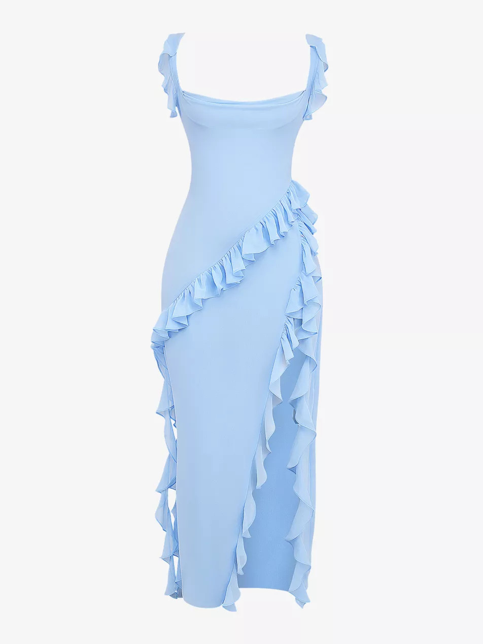 Ariela ruffle-trim woven maxi dress | Selfridges