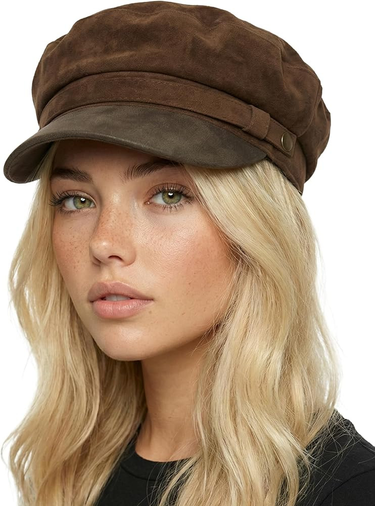 Funky Junque Newsboy Hat for Women – Trendy Greek Fisherman Cap, Classic Women's Baker Boy News... | Amazon (US)