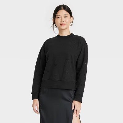 Women's Jeweled Pullover Sweatshirt - A New Day™ | Target