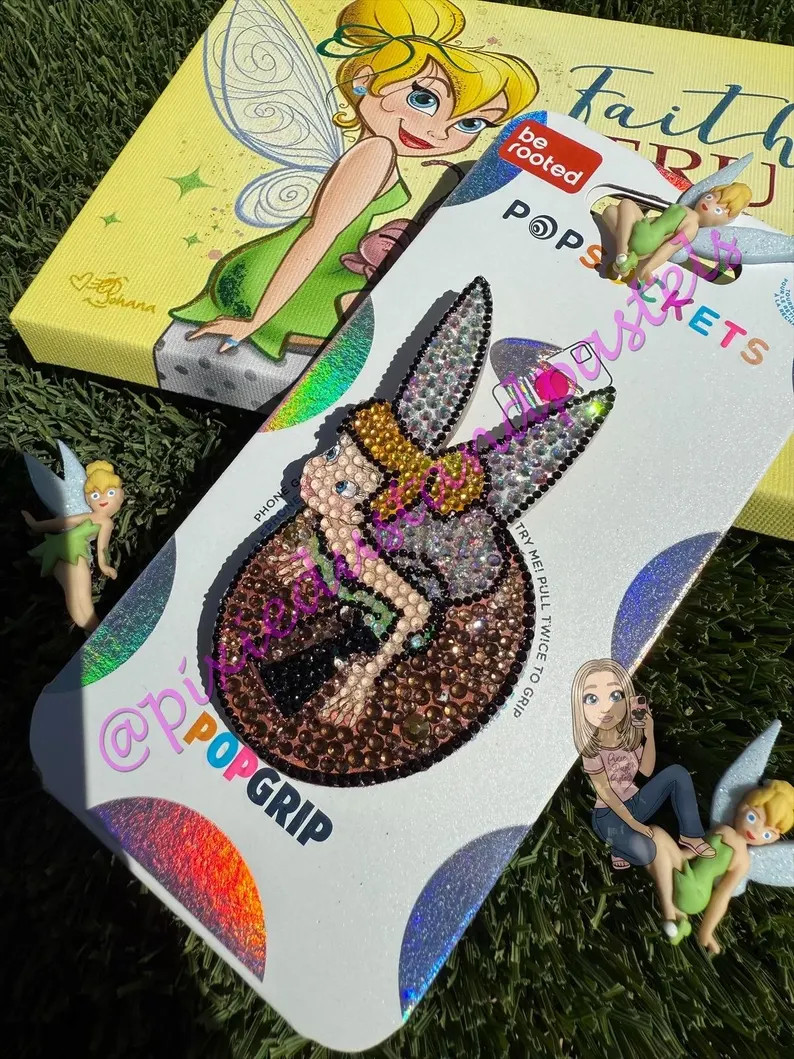The Fairy Locksmith! ALL BLING Tinkerbell Phone Grip - Tink Phone Socket or Badge Reel - Pop! - E... | Etsy (US)