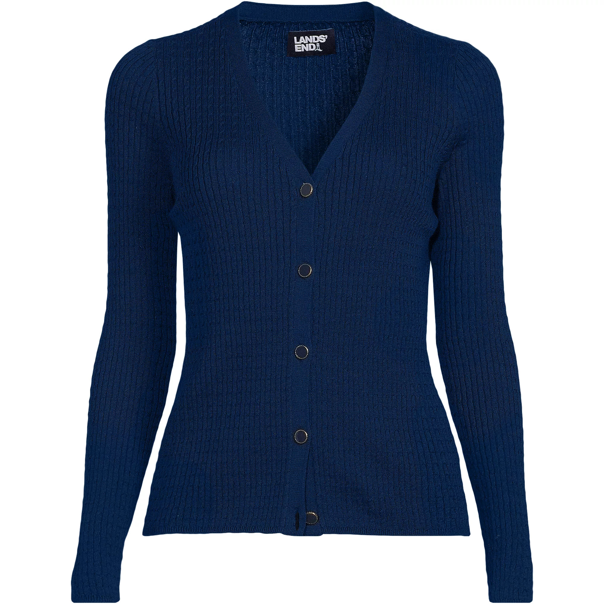 Women's Drifter Baby Cable VNeck Cardigan Sweater - Set Top | Lands' End (US)