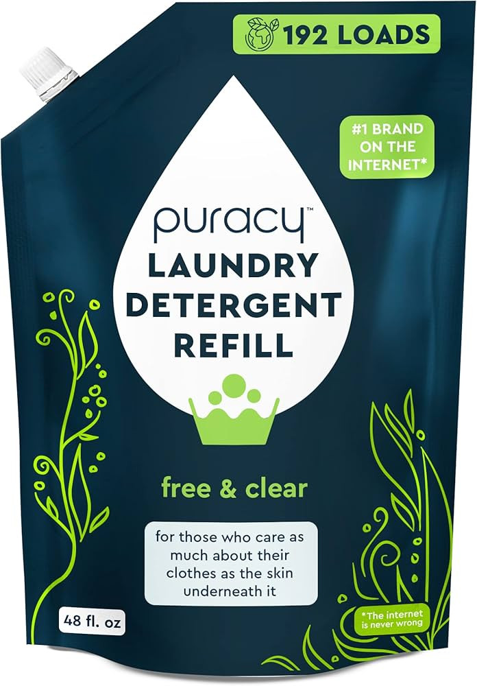 Puracy Liquid Laundry Detergent Refill-1,4 Dioxane Free, Natural, Scent-Free Gentle Laundry Deter... | Amazon (US)