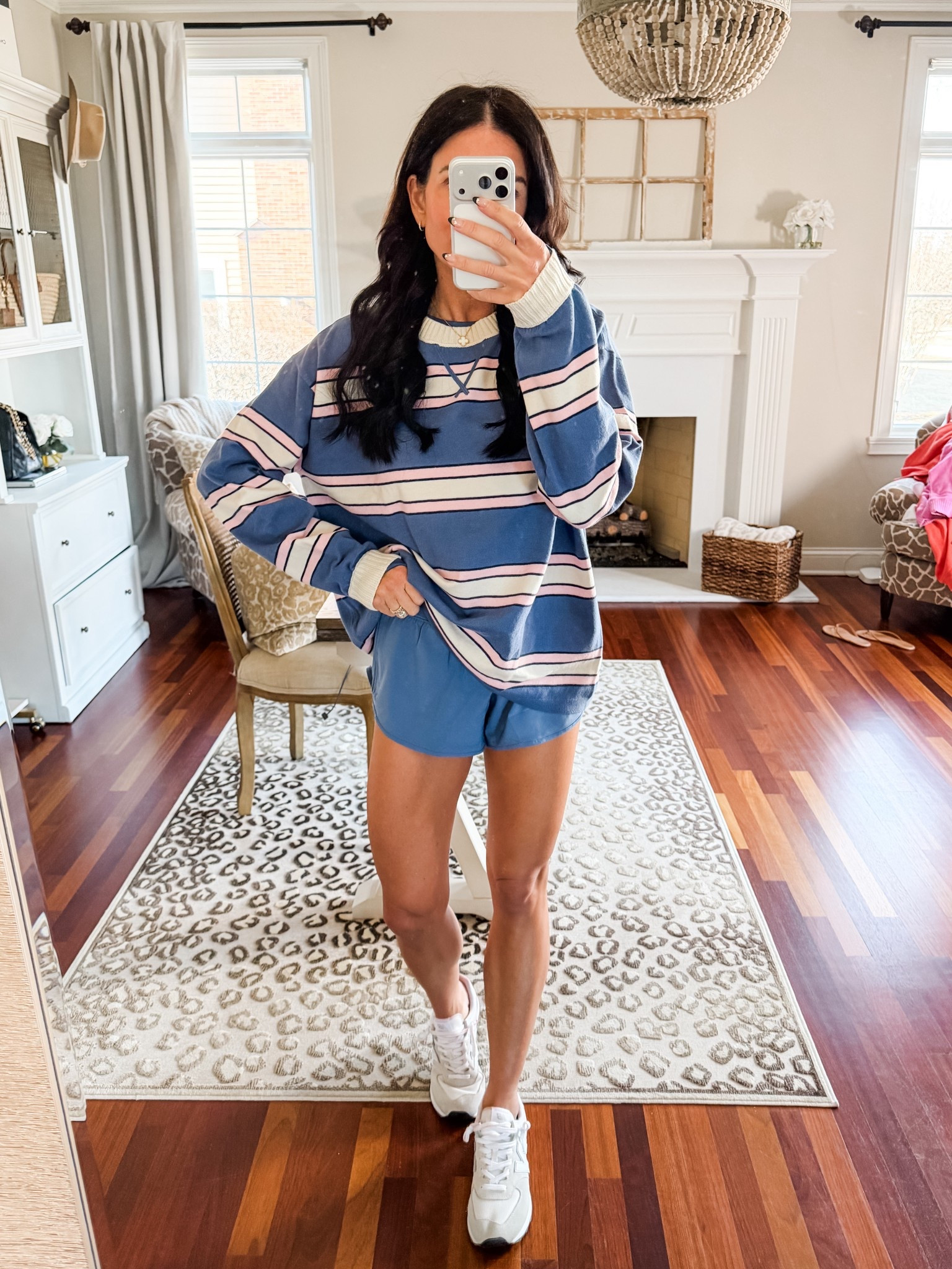 Love this striped sweatshirt
Wearing all small
@Aerie 

#LTKSaleAlert #LTKActive #LTKfitnessgoals