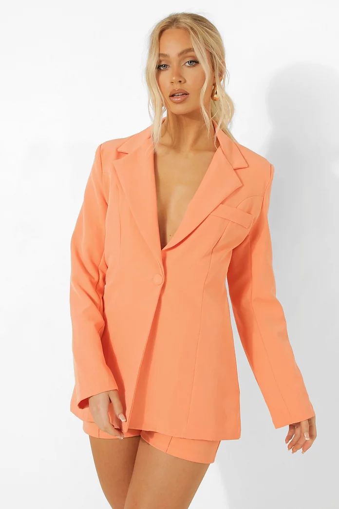 Fitted Blazer & Belted Shorts Suit Set | Boohoo.com (UK & IE)