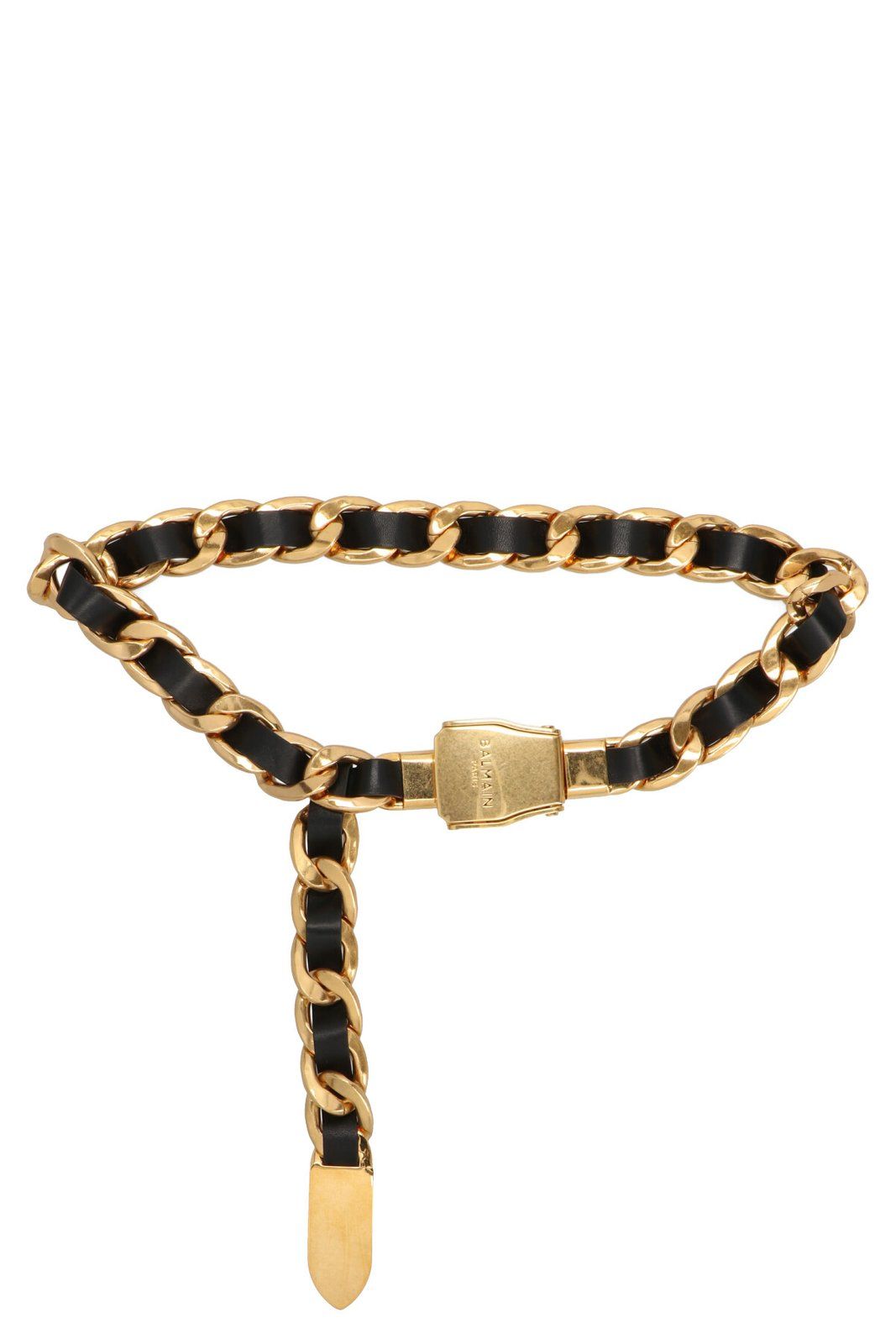 Balmain Logo Engraved Chain Link Belt | Cettire Global