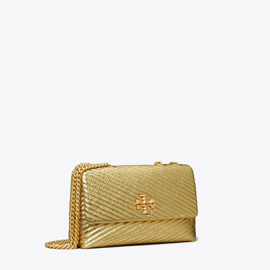 Tory Burch Small Kira Moto Quilt Metallic Convertible Shoulder Bag | Tory Burch (US)