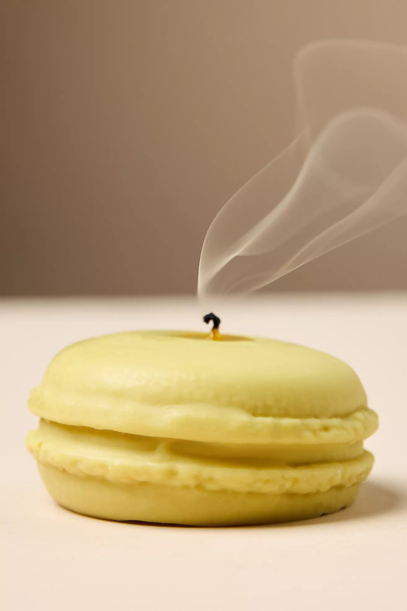 Nata Macaron Pistache Shaped Decorative Candle | Anthropologie (US)