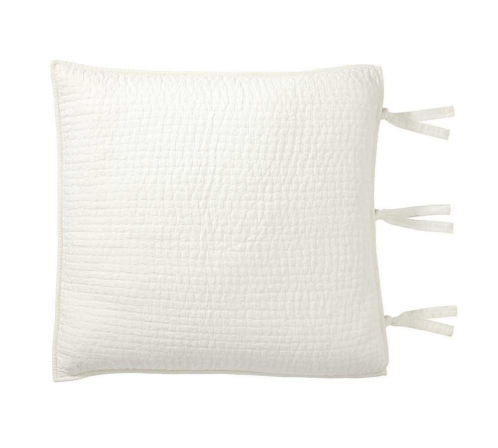 Pick-Stitch Handcrafted Cotton/Linen Quilted Sham | Pottery Barn (US)