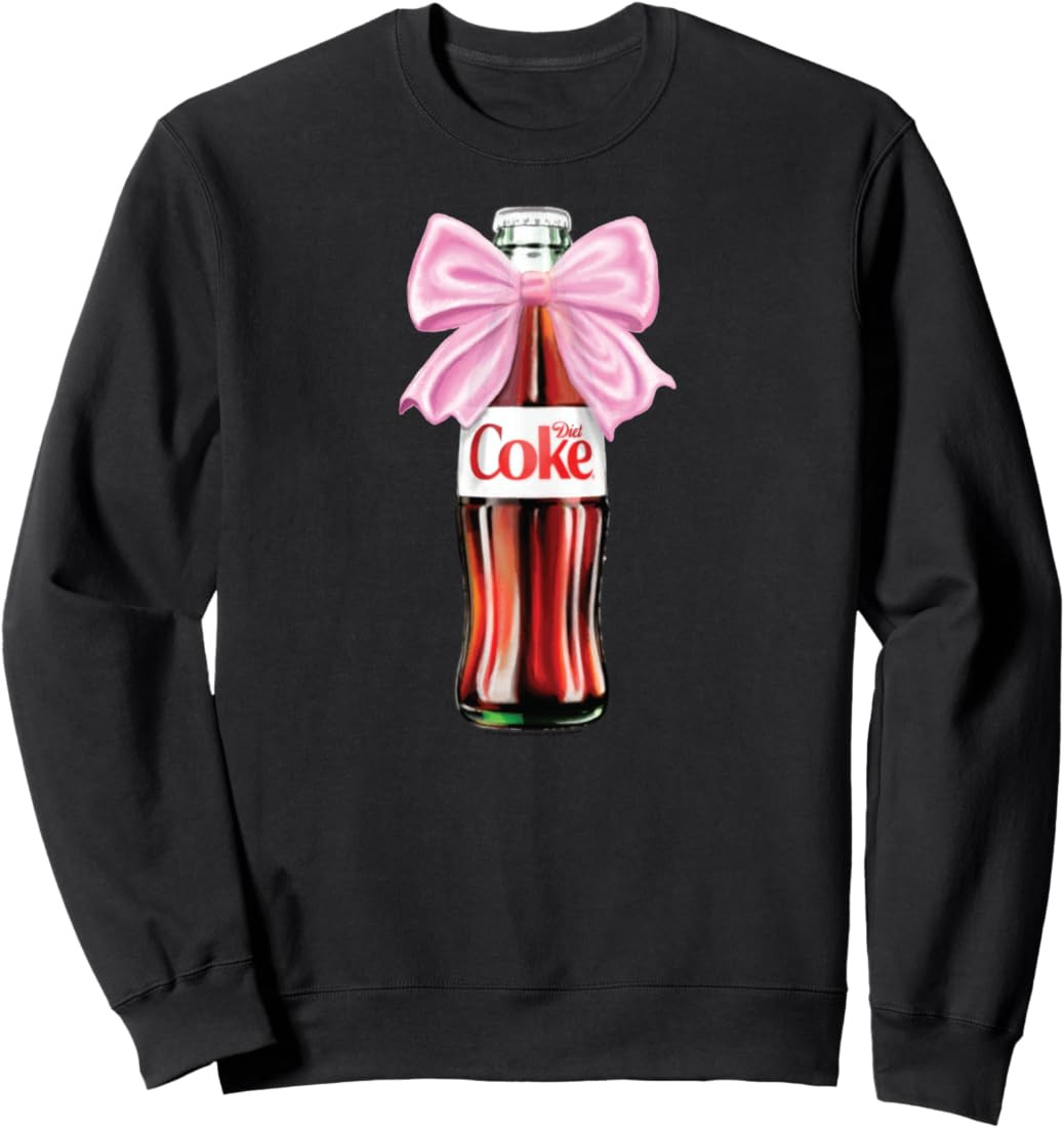 Diet Coke - Classic Bottle With Pink Coquette Bow Sweatshirt | Amazon (US)