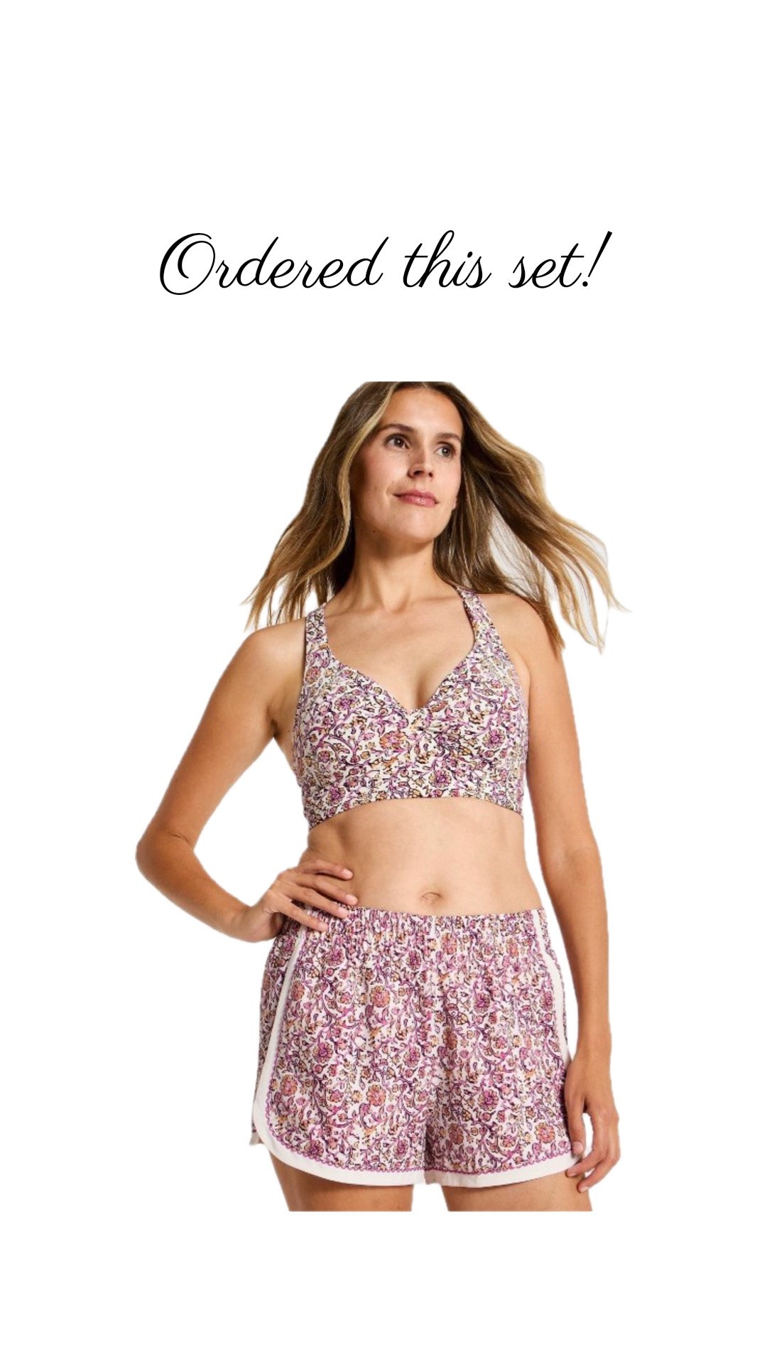 This floral workout set was an immediate add to cart for me! Obsessed with this pattern and design. I ordered a S in the top and an XS in the shorts.

#LTKfitnessgoals #LTKActive #LTKTravel